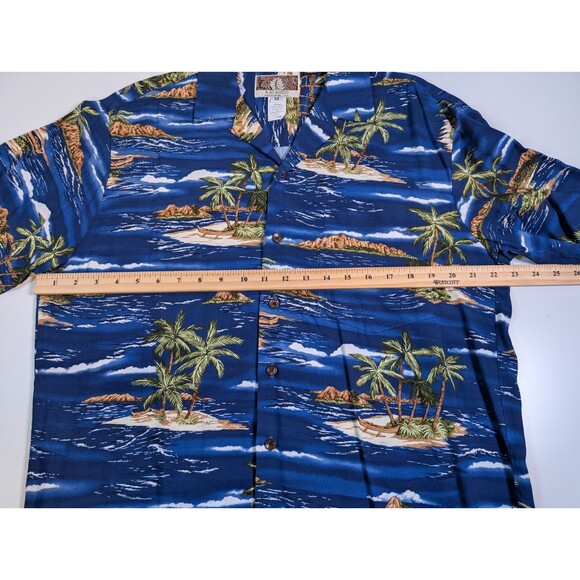 Kalaheo Men's Size Med Hawaiian Beach Short Sleeve Shirt Made in USA Rayon - Picture 5 of 7